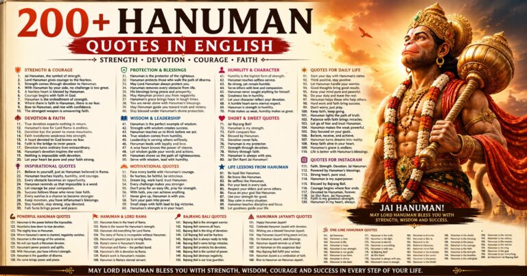 200+ Best Hanuman Quotes in English: Unique, Short, Sweet & Funny