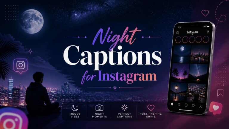 300+ Best Night Captions for Instagram: Unique, Sweet & Funny