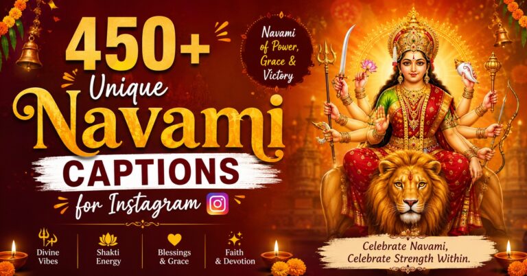 450+ Unique Navami Captions for Instagram: Best, Short & Funny