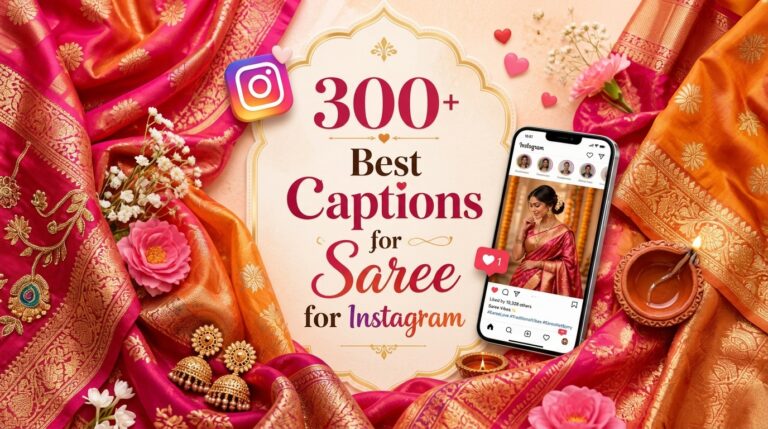 300+ Best Captions for Saree for Instagram in 2026: Sweet, Unique & Attitude