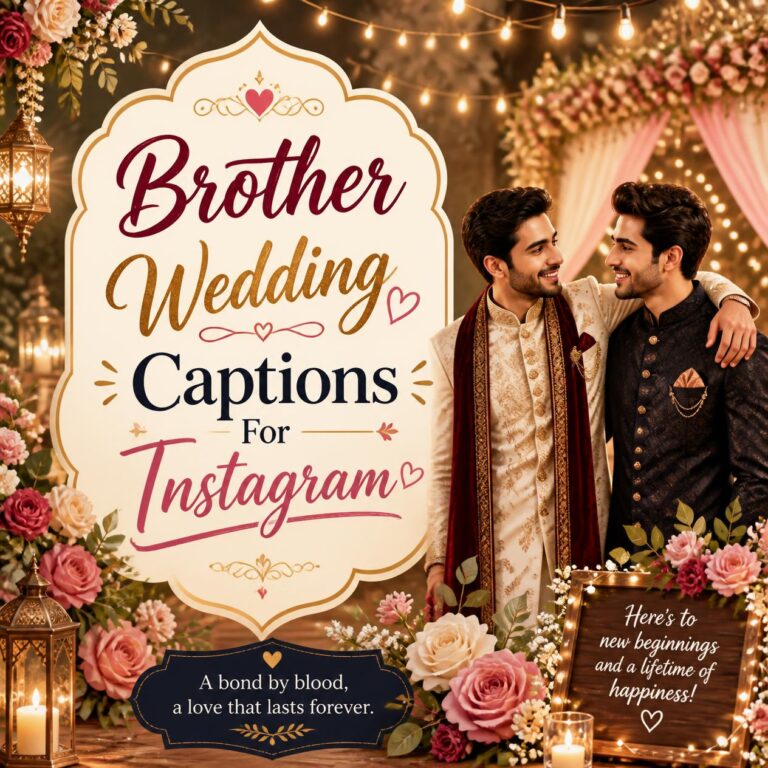 450+ Brother Wedding Captions For Instagram (2026 Collection)