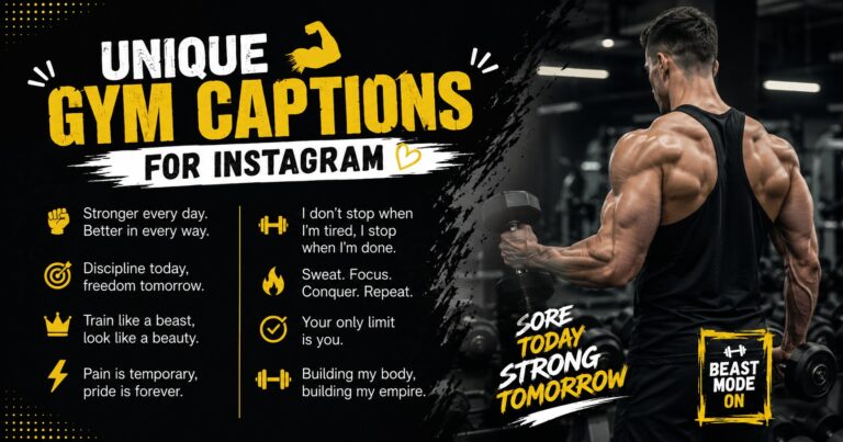 350+ Unique Gym Captions for Instagram