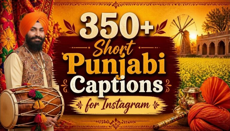 350+ Short Punjabi Captions for Instagram: Funny, Short & Attitude