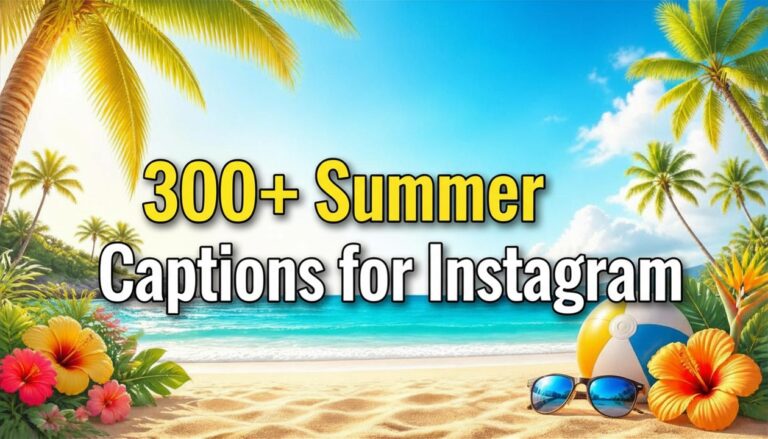 300+ Summer Caption for Instagram (Best, Short, Funny & More)