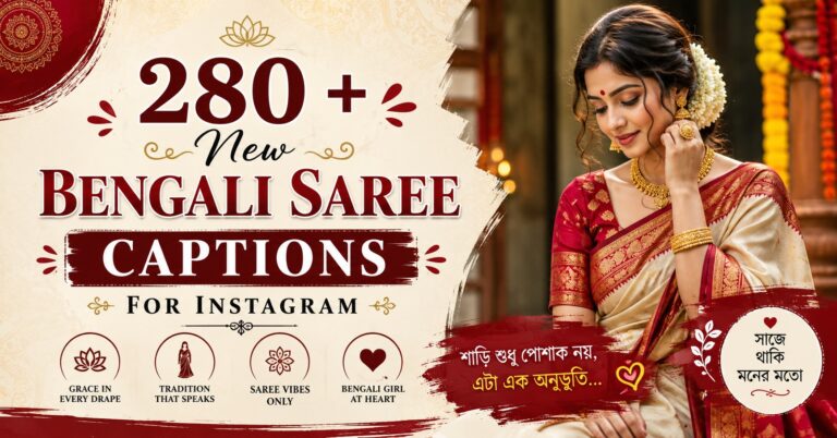 280+ New Bengali Saree Captions for Instagram That Make Your Look Shine