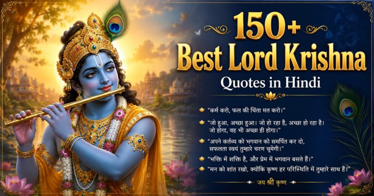 150+ Best Lord Krishna Quotes in Hindi for Instagram