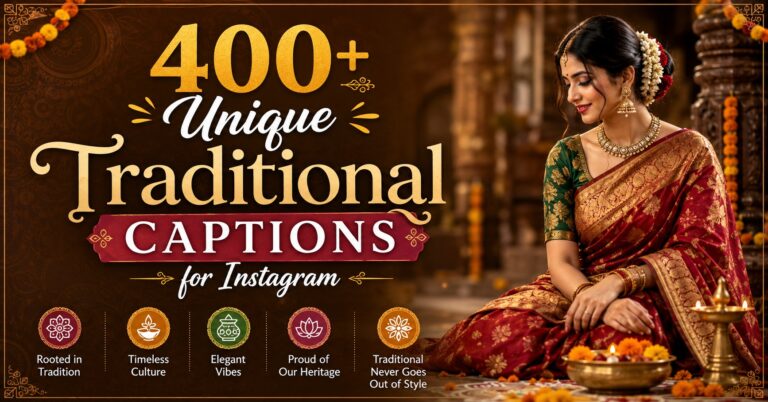 400+ Unique Traditional Instagram Captions in 2026