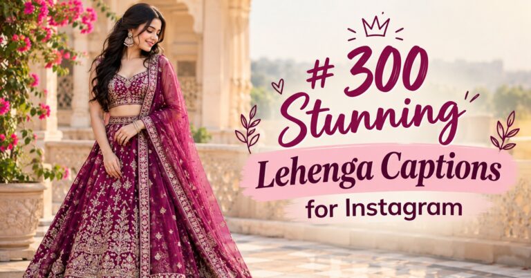 300 Stunning Lehenga Captions for Instagram: Short, Classy, Bridal & Funny Ideas