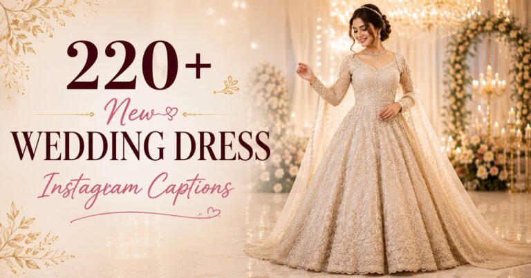 220+ New Wedding Dress Instagram Captions: Cute, Classic & Short Ideas
