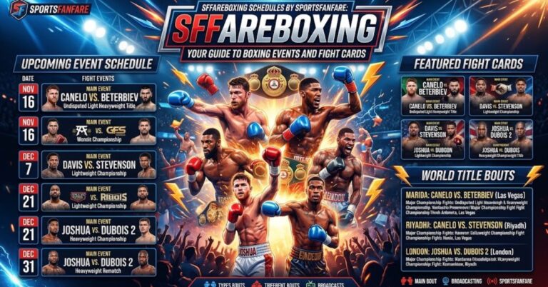 SFFareboxing Schedules by SportsFanfare